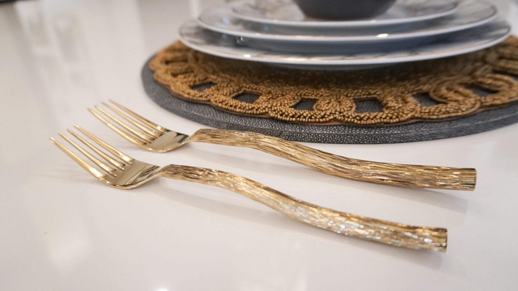 Gold Bark Flatware Ideas