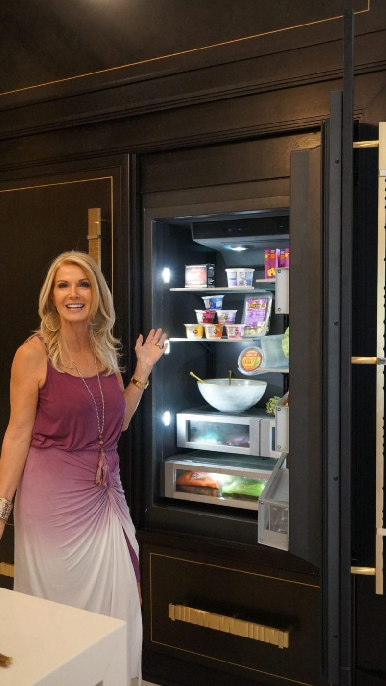 Hgtv Design Star Donna Moss In Clive Christian Kitchen Cabinets Kitchen Design, Dallas Tx In Jennair Black Interior Fridge