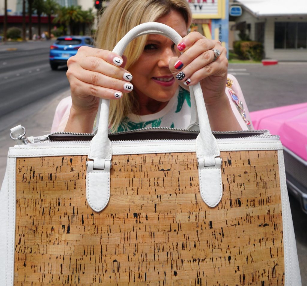 Christi Tasker In Las Vegas With Gucci #Nailedit Nail Art With Ralph Lauren Cork Handbag Purse Available At Macy'S Department Store