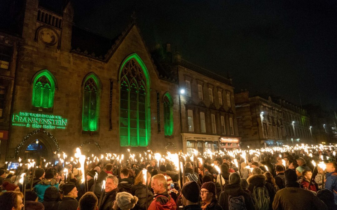 Edinburgh Scotland is on fire for New Year’s Eve Hogmanay Festivities