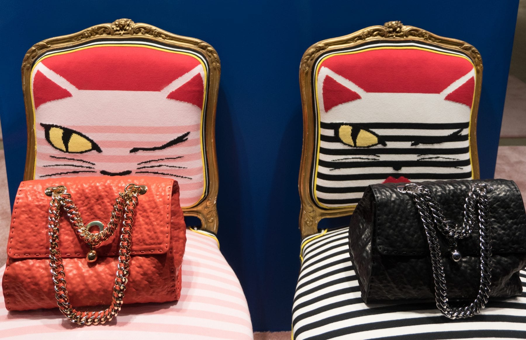 Cat Faces Striped Chairs Gucci Home London Store Alessandro Michele Creative Director