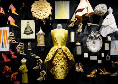 300 Awesome Couture Dresses by Christian Dior From The 70th Anniversary Exhibition in Museum in Paris, France