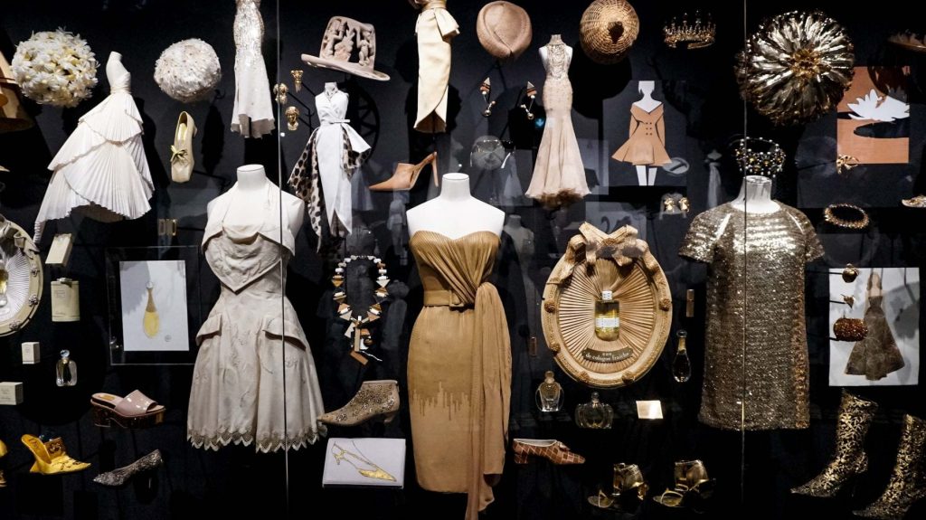 Paris, France, Luxury Designer Dresses on Display, inside Fashion