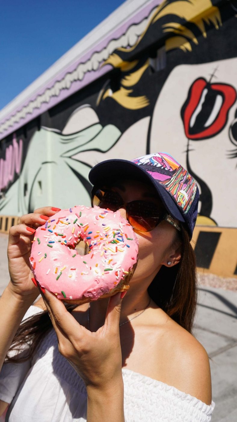 Donut Bar Vegas, Best Donut In Vegas, Best Donut In Las Vegas, Best Donut, Donut Bar, Christi Tasker, Shepard Fairey, Street Art, Wall Art, Downtown Las Vegas