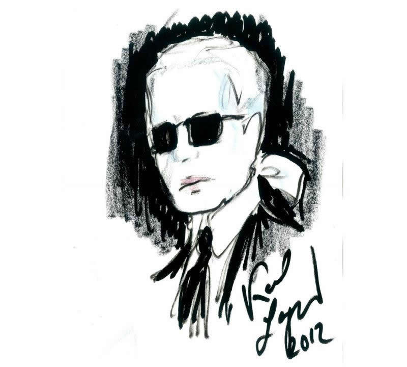 Karl lagerfeld creative director artist Royalty Free Vector