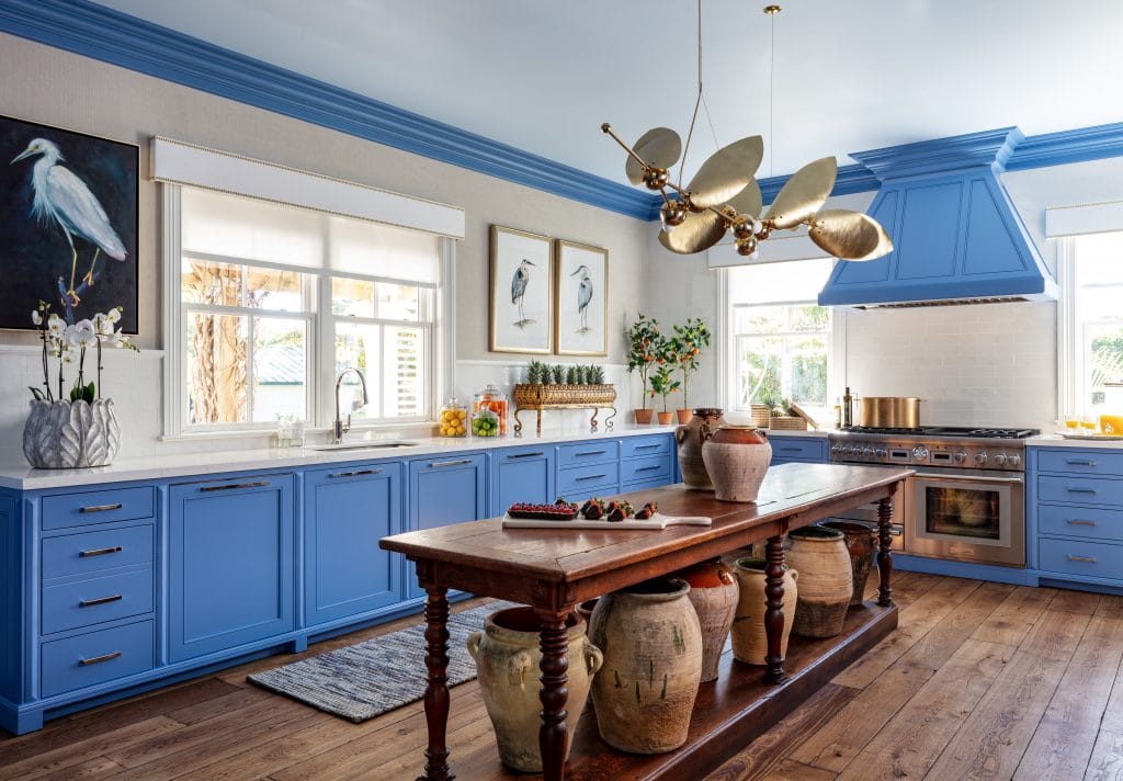 Periwinkle Blue Kitchen Cabinets From 2020 Kips Bay Palm Beach Decorators Showhouse